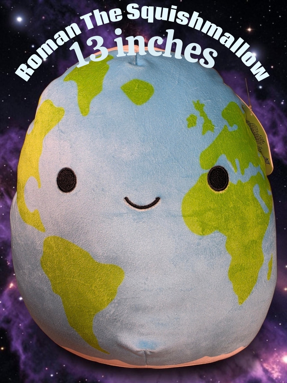 Squishmallows "ROMAN" the Earth Globe Plush NWT!